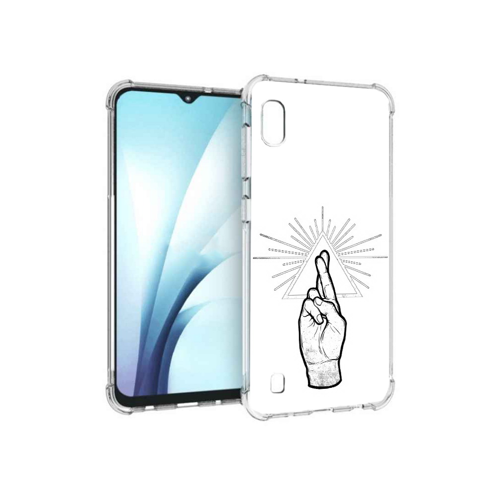 

Чехол MyPads Tocco для Samsung Galaxy A10 черно белая рука (PT147645.531.681), Прозрачный, Tocco