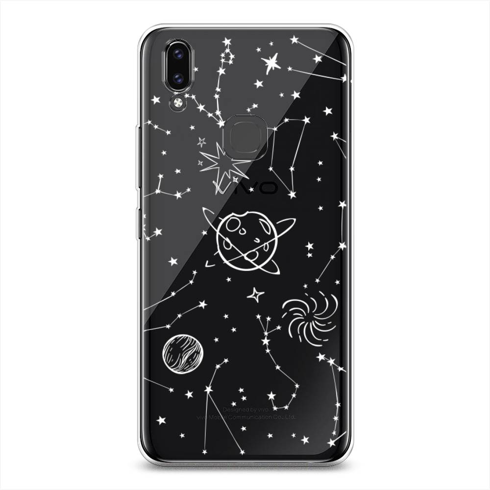 

Чехол для Vivo V9/Y85 "Планеты в космосе", Белый, 260150-2