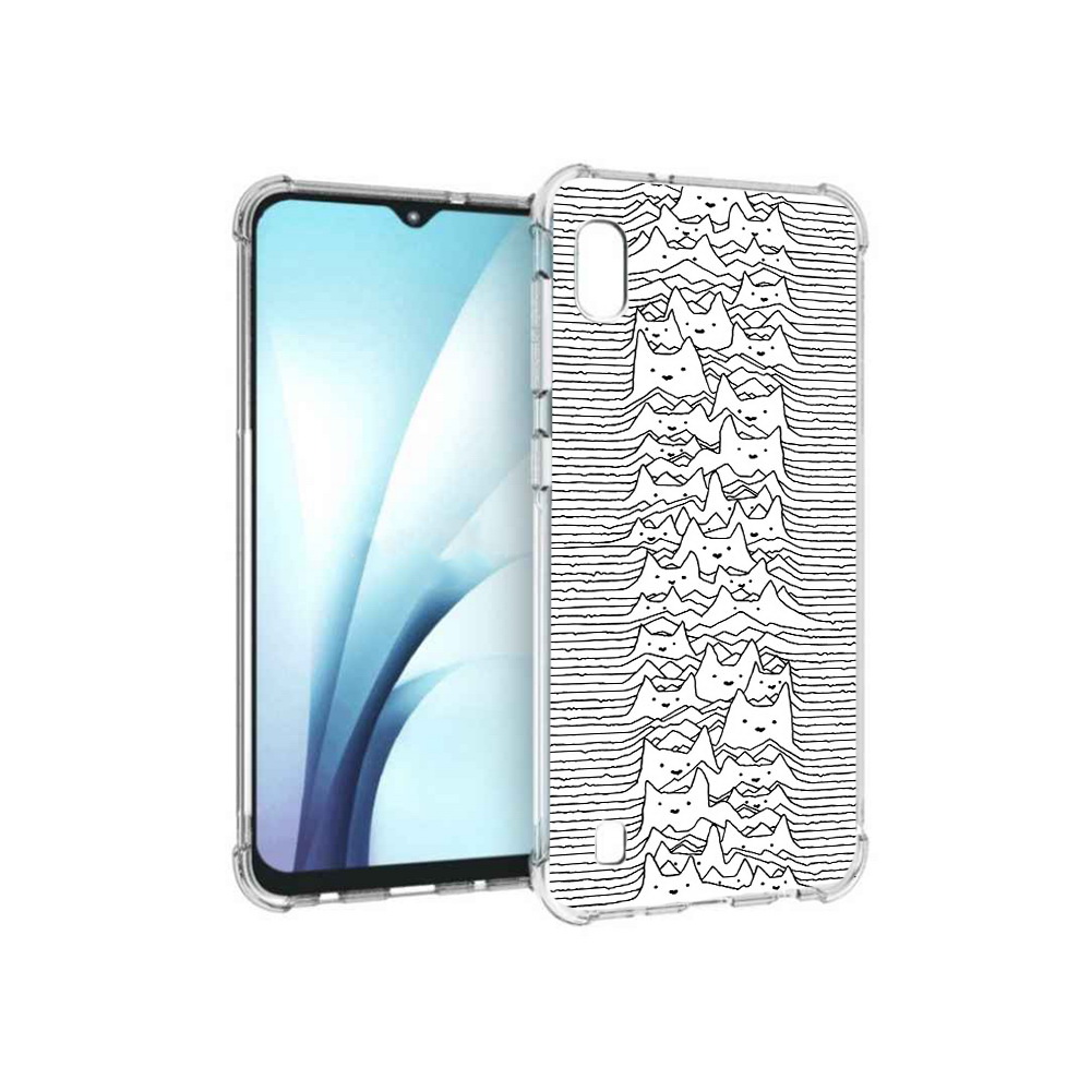 

Чехол MyPads Tocco для Samsung Galaxy A10 черно белые коты 3D (PT147645.531.682), Прозрачный, Tocco