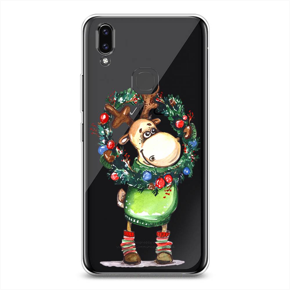 

Чехол для Vivo V9/Y85 "Олень с новогодним венком", 260150-4