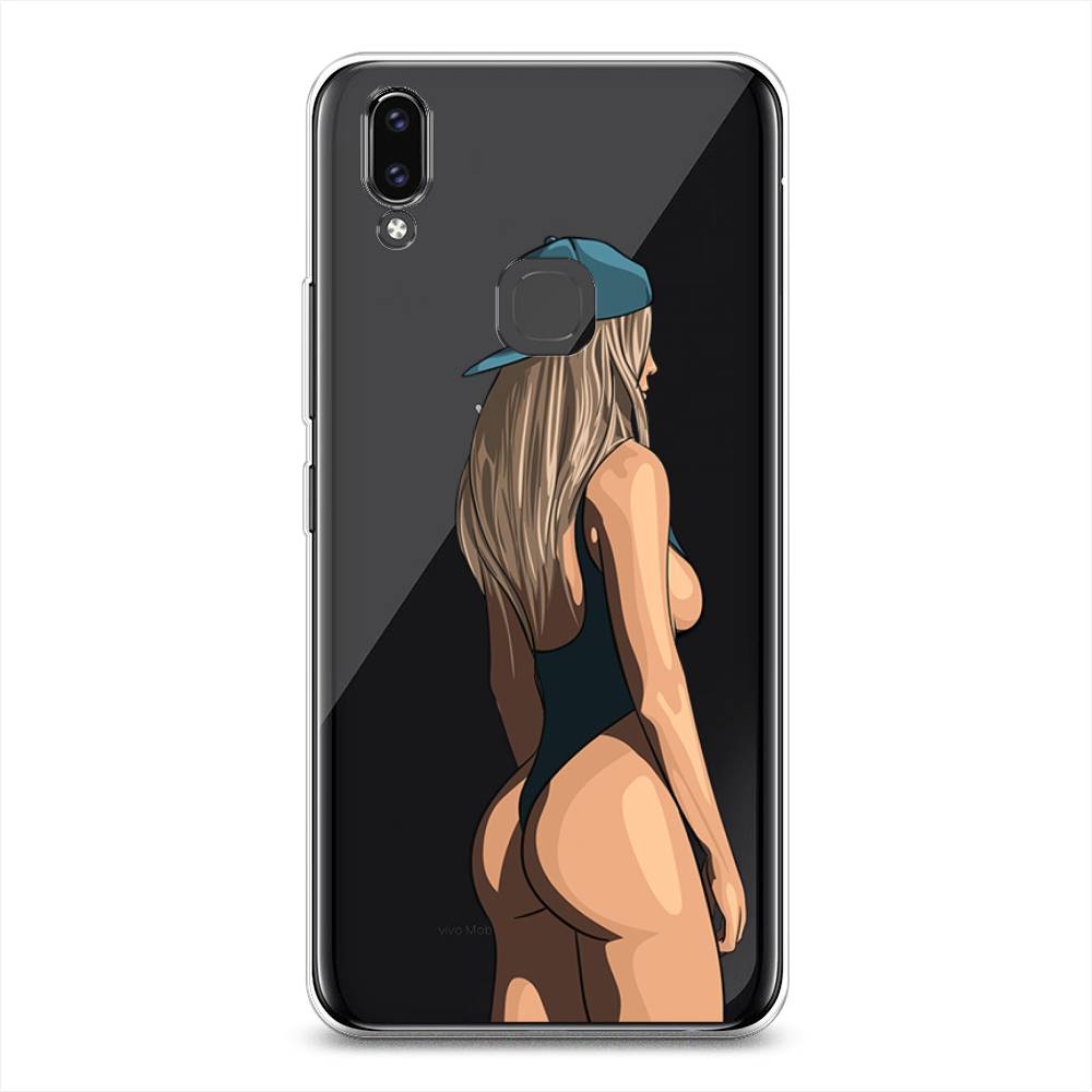 

Чехол на Vivo V9 "Девушка в черном купальнике", Зеленый;бежевый;черный, 260150-6