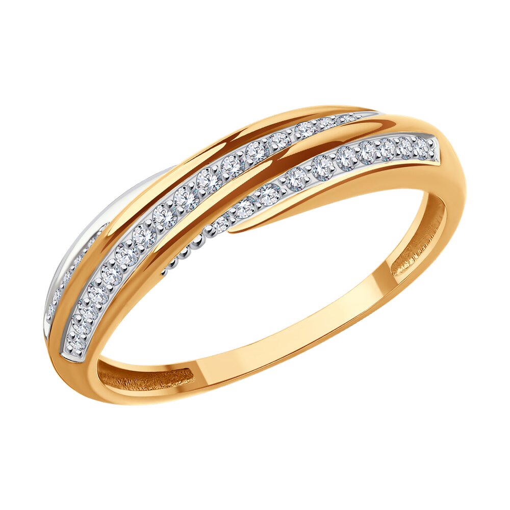 

Кольцо из золота р. 19,5 Diamant 51-110-02019-1, фианит, 51-110-02019-1