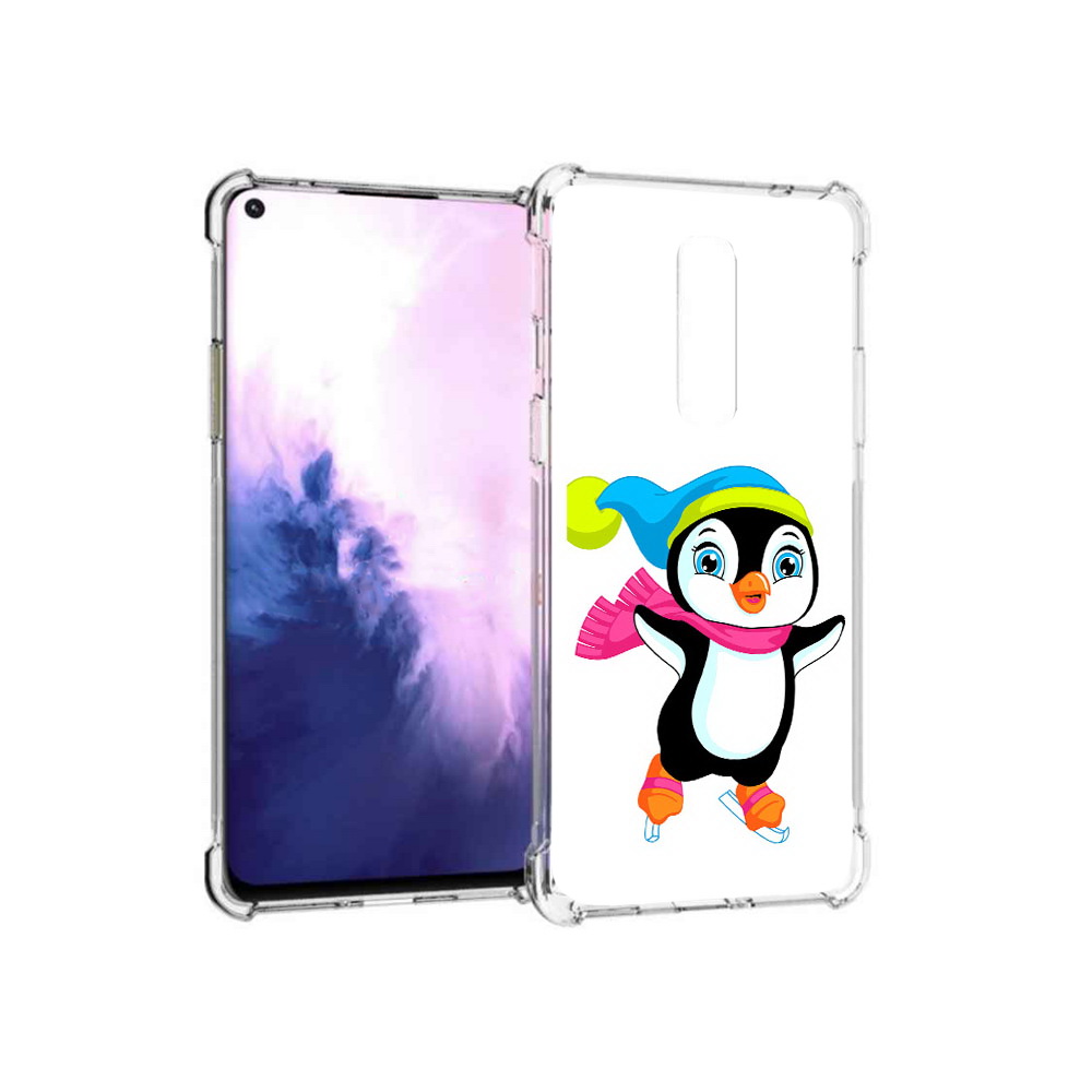 

Чехол MyPads Tocco для OnePlus 8 пингвин на коньках (PT147214.134.540), Прозрачный, Tocco