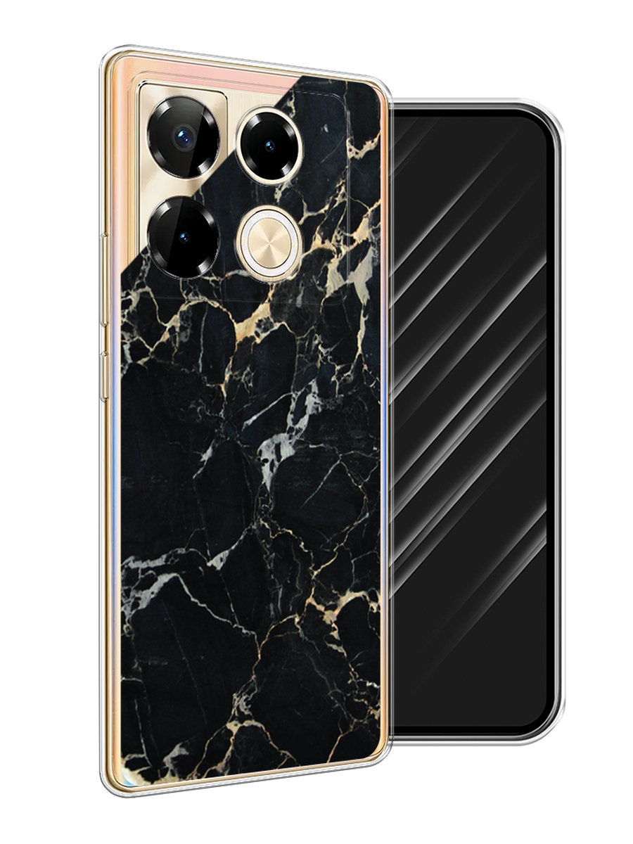 

Чехол Awog на Infinix Note 40 Pro "Черный мрамор уголок", Черный;золотистый, 3105750-1