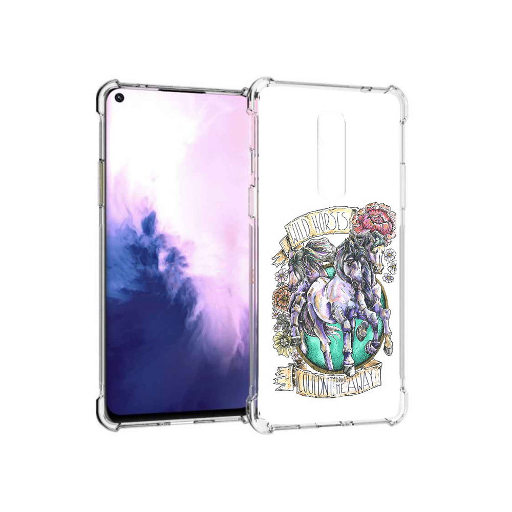 

Чехол MyPads Tocco для OnePlus 8 рисунок коней в цветах (PT147214.134.582), Прозрачный, Tocco