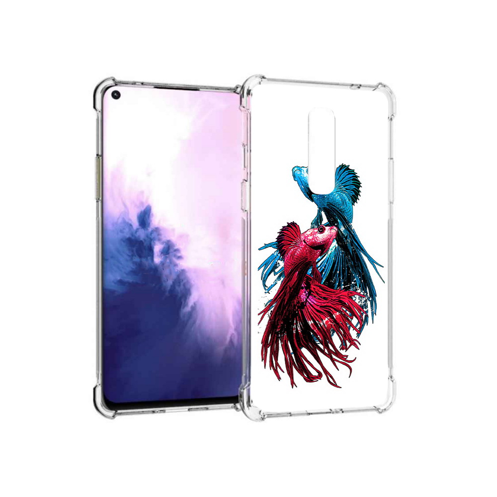 

Чехол MyPads Tocco для OnePlus 8 рыбы петушки (PT147214.134.592), Прозрачный, Tocco