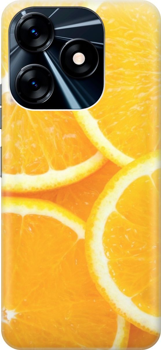 

Силиконовый чехол на Tecno Spark 10 с принтом "Апельсины", Оранжевый, 159535