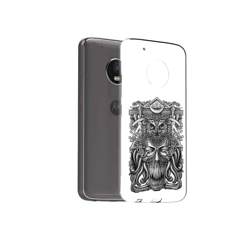 

Чехол MyPads Tocco для Motorola Moto G5 Plus зубастая сова (PT67401.338.369), Прозрачный, Tocco