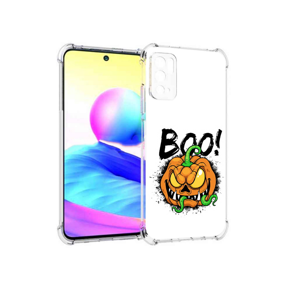 

Чехол MyPads Tocco для Xiaomi Poco M3 Pro Хэллоуин бу, Прозрачный, Tocco
