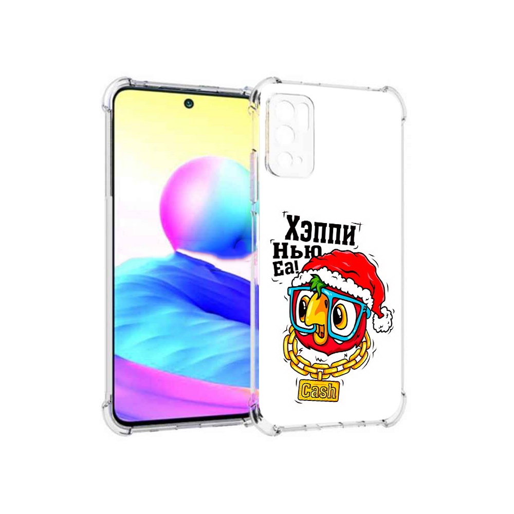 

Чехол MyPads Tocco для Xiaomi Poco M3 Pro Хэппи нью еа, Прозрачный, Tocco