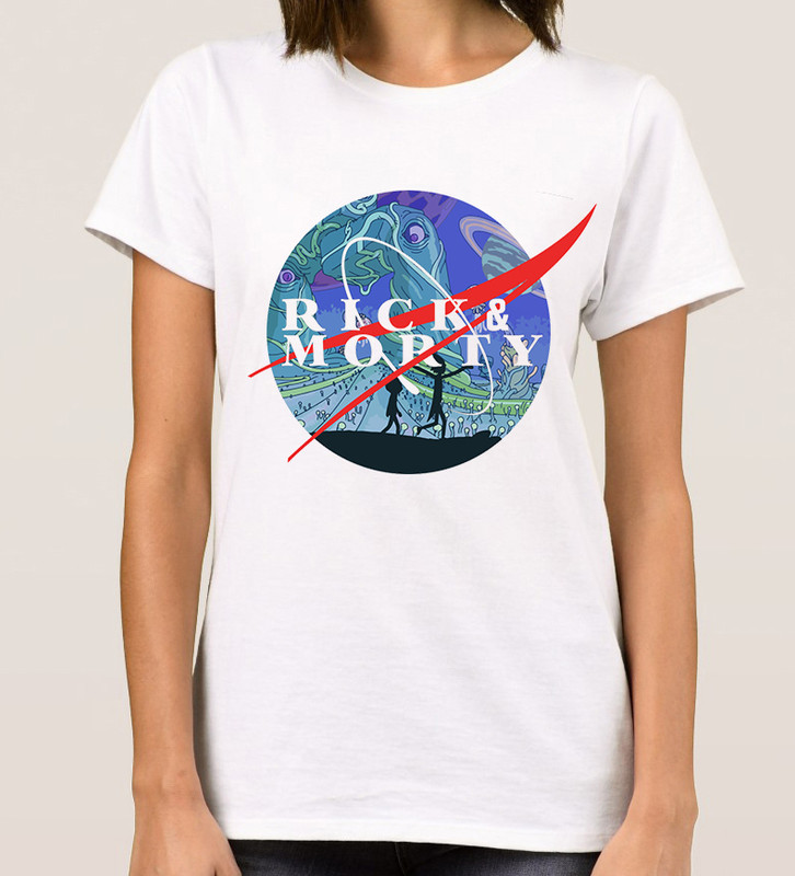 

Футболка женская DreamShirts Studio Рик и Морти - NASA 1 белая M, Белый, Рик и Морти - NASA 1