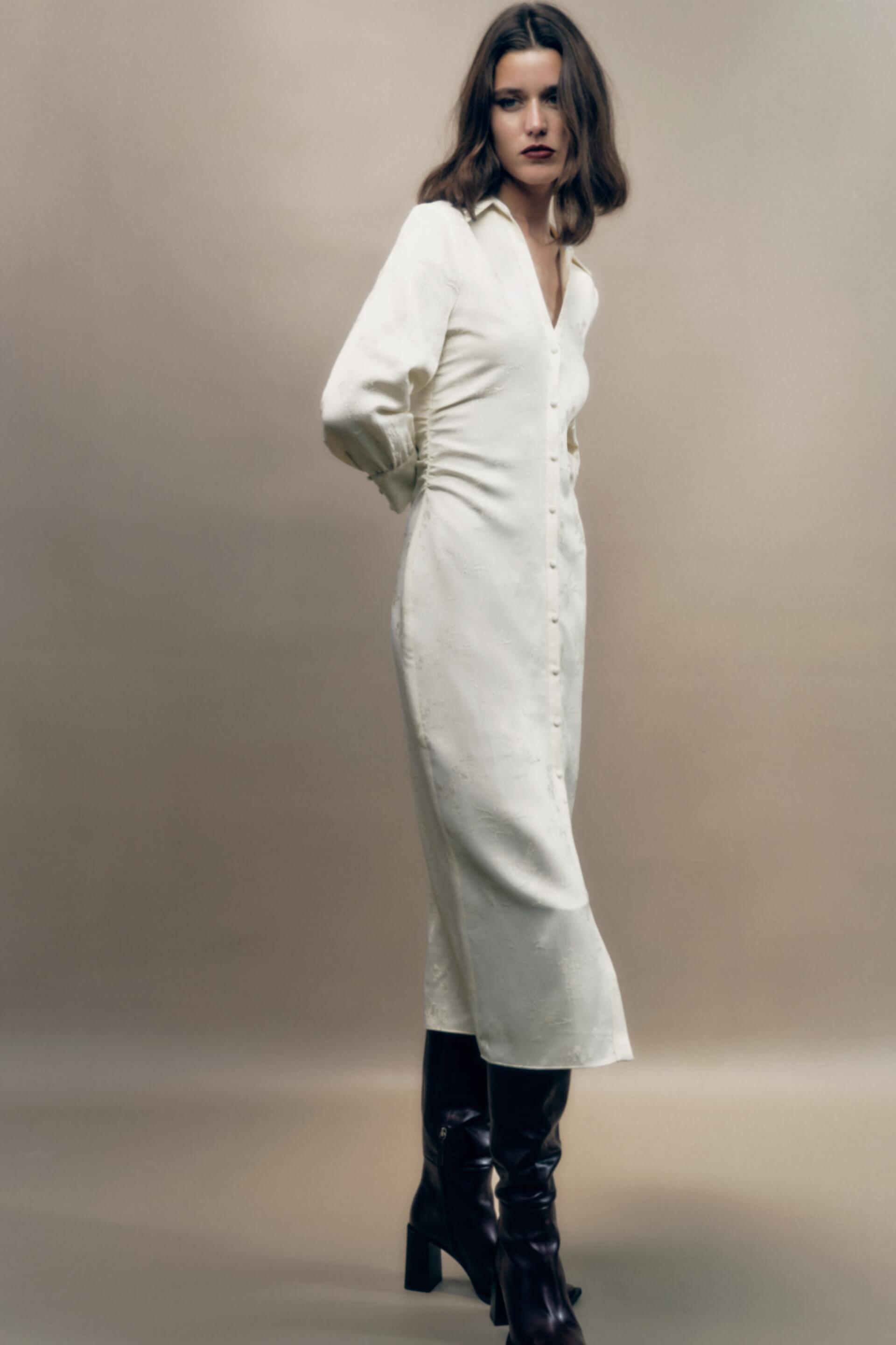 

Платье женское ZARA 09082965 белое XS (доставка из-за рубежа), 09082965