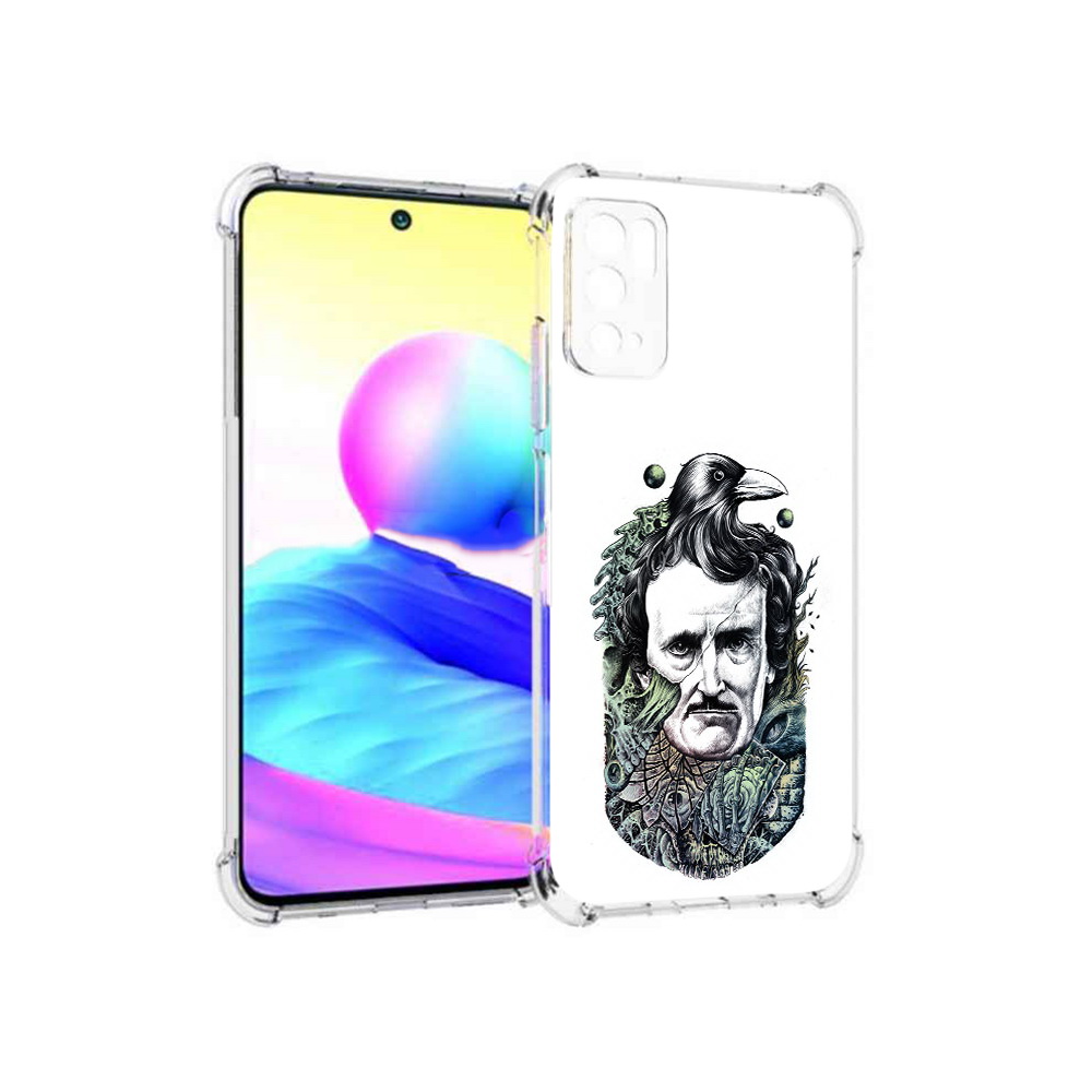 

Чехол MyPads Tocco для Xiaomi Poco M3 Pro Эдгар Аллан с вороном, Прозрачный, Tocco