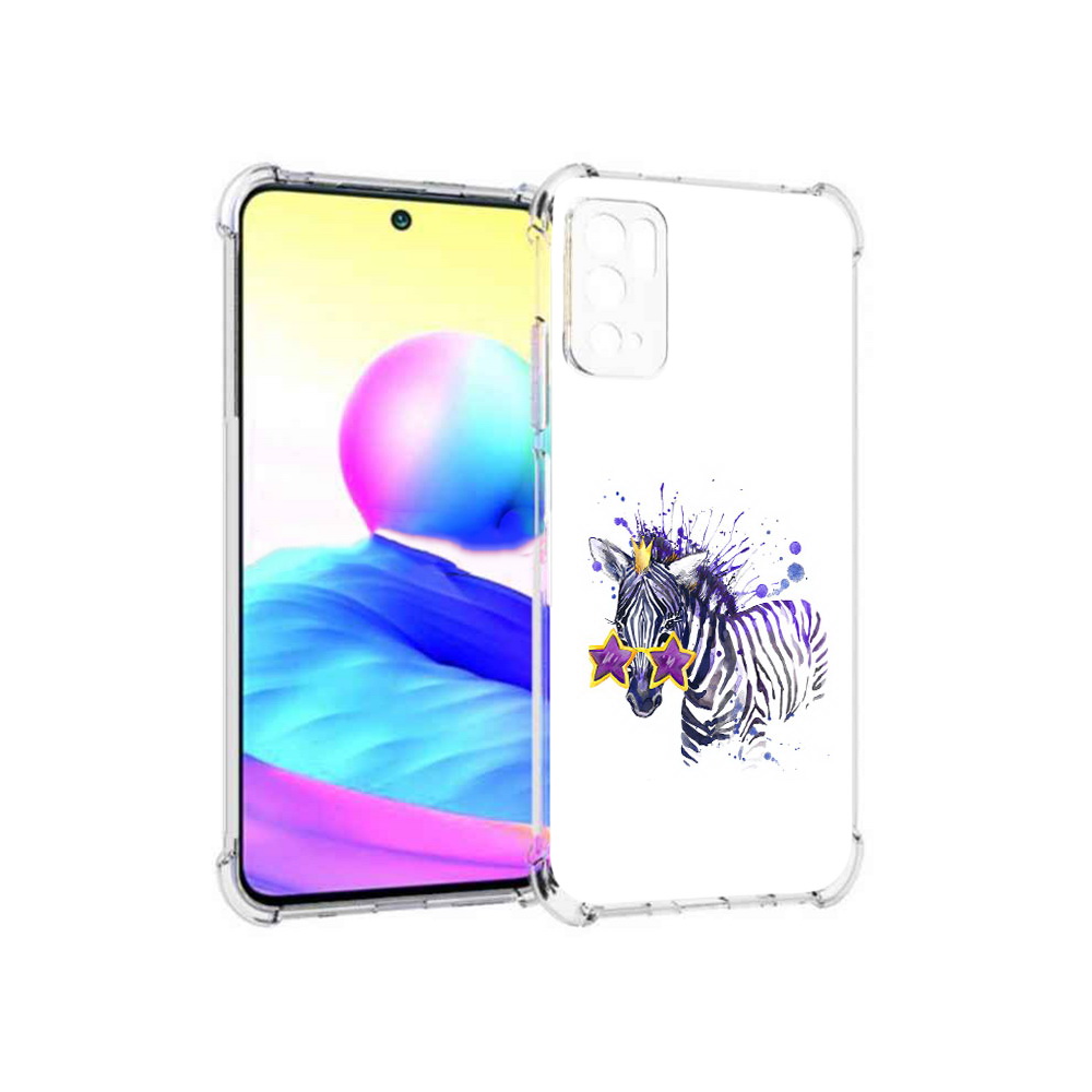 

Чехол MyPads Tocco для Xiaomi Poco M3 Pro акварельная зебра, Прозрачный, Tocco