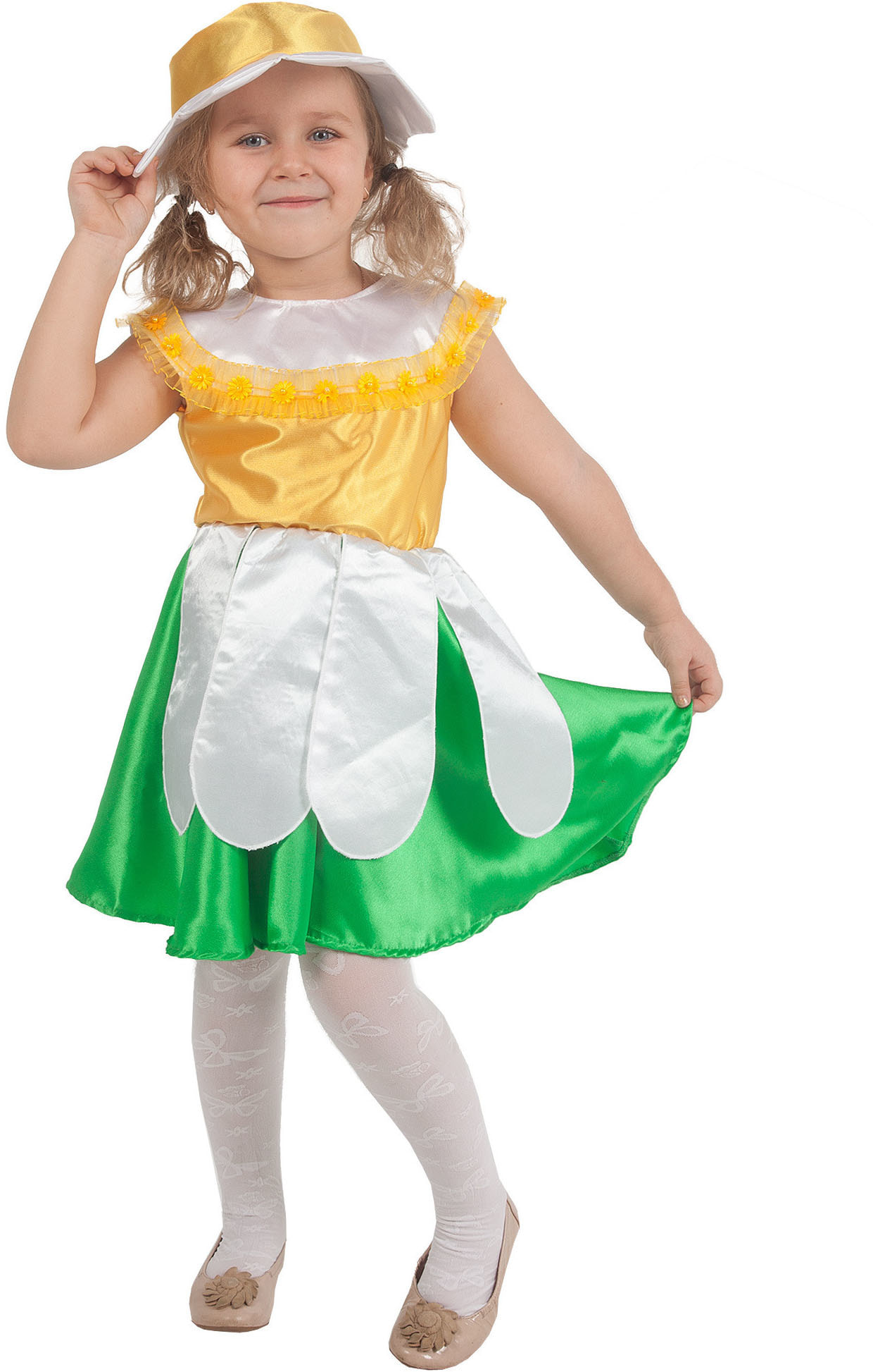 фото Костюм карнавальный греми ромашка в платье детский р.98-104 см