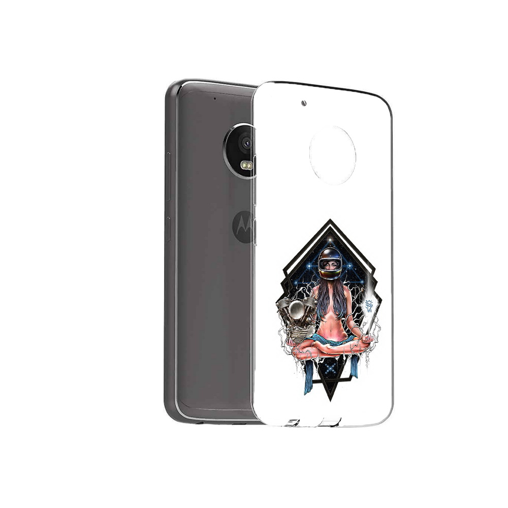 

Чехол MyPads Tocco для Motorola Moto G5 Plus красивая девушка в шлеме (PT67401.338.406), Прозрачный, Tocco