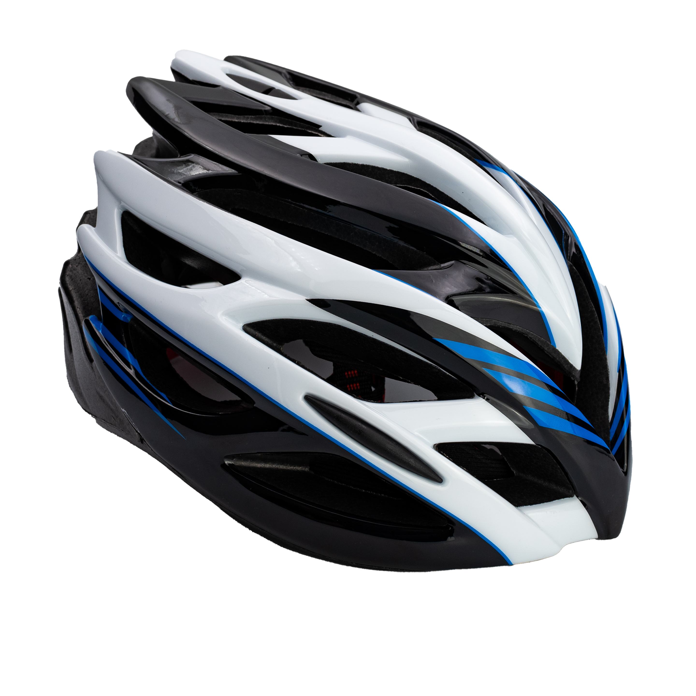 Шлем велосипедный защитный STELS FSD-HL008 размер L сине-чёрно-белый
