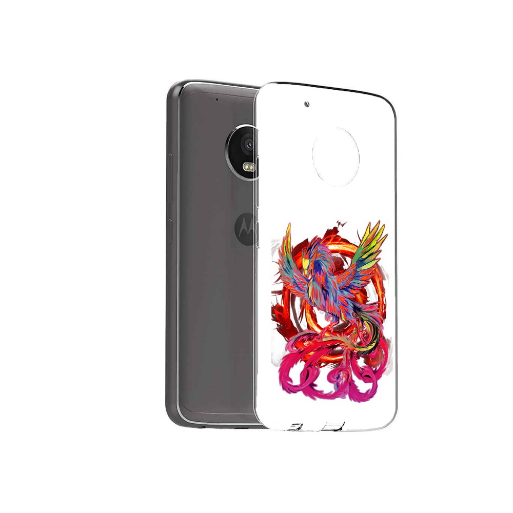

Чехол MyPads Tocco для Motorola Moto G5 Plus красочный феникс (PT67401.338.414), Прозрачный, Tocco