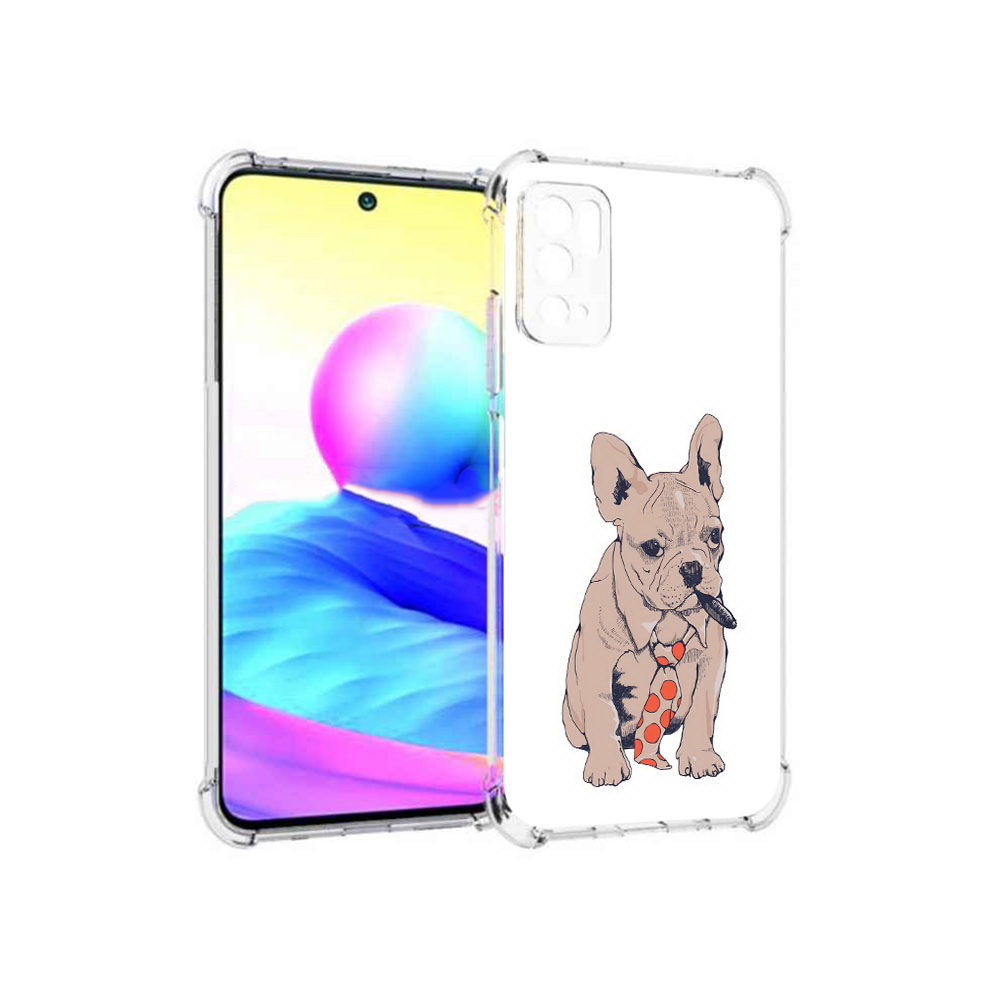 

Чехол MyPads Tocco для Xiaomi Poco M3 Pro бульдог с сигарой, Прозрачный, Tocco