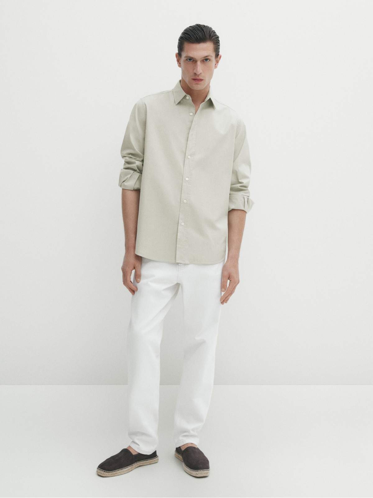 

Рубашка мужская Massimo Dutti 0111/370-I2024 зеленая XL, Зеленый, 0111/370-I2024