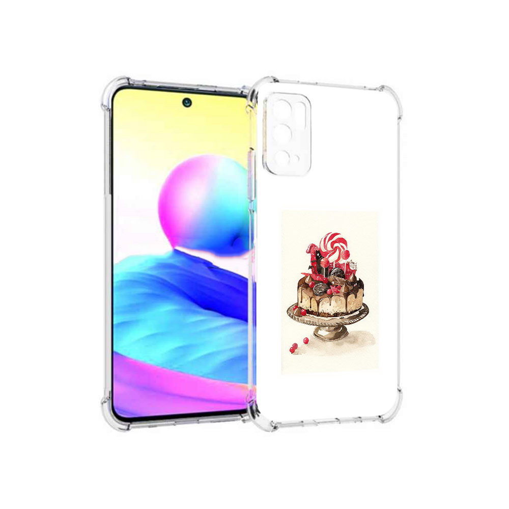 

Чехол MyPads Tocco для Xiaomi Poco M3 Pro вкусный торт, Прозрачный, Tocco