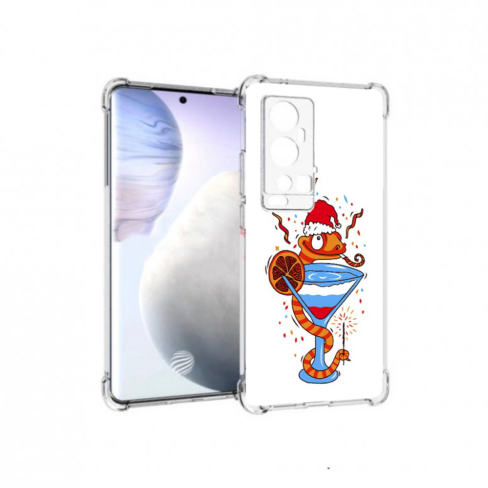 

Чехол MyPads Tocco для Vivo X60 Pro Plus змейка, Прозрачный, Tocco