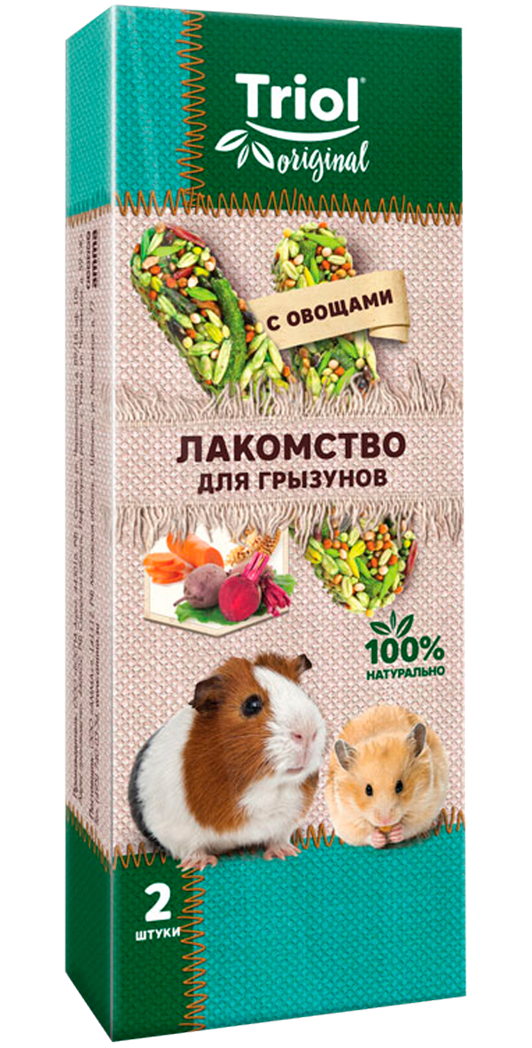 Лакомство для грызунов Triol, Originalс овощами, 2 шт