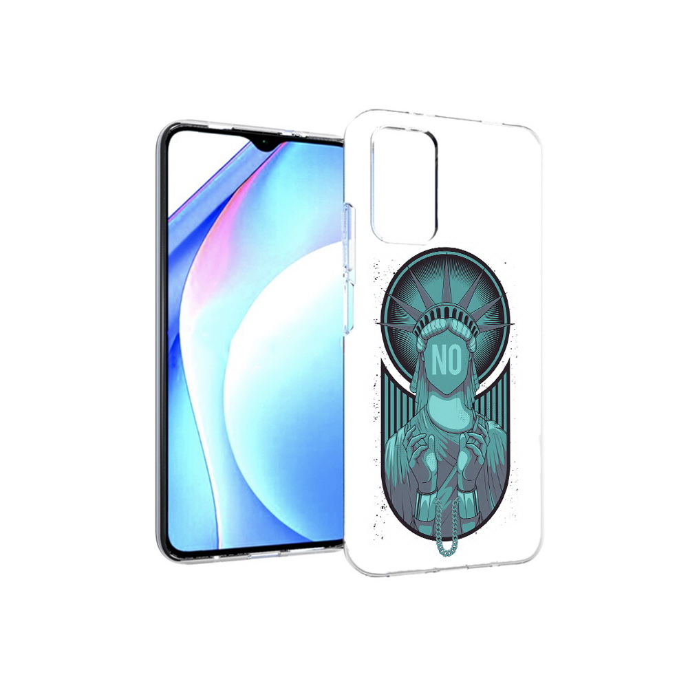 

Чехол MyPads Tocco для Xiaomi Redmi 9T статуя свободы зеленый (PT226951.281.623), Прозрачный, Tocco