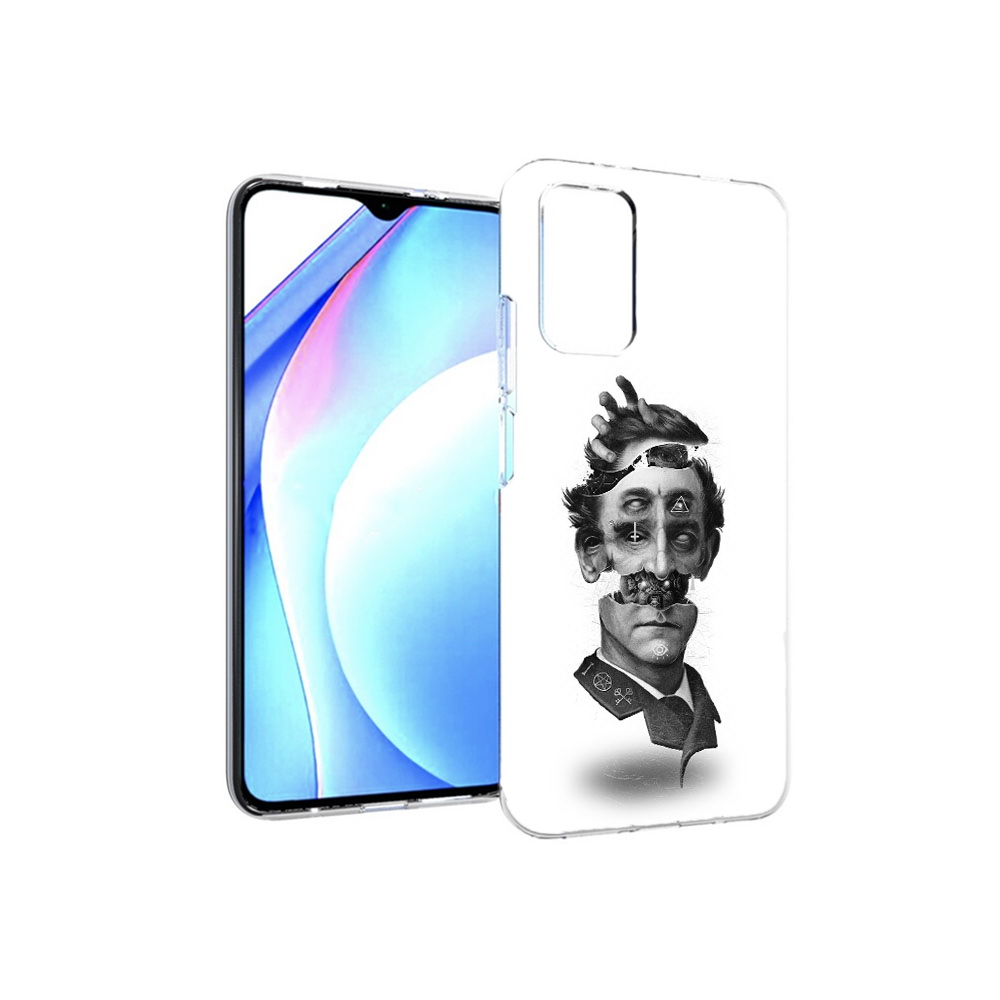 

Чехол MyPads Tocco для Xiaomi Redmi 9T страшное лицо абстракция (PT226951.281.628), Прозрачный, Tocco