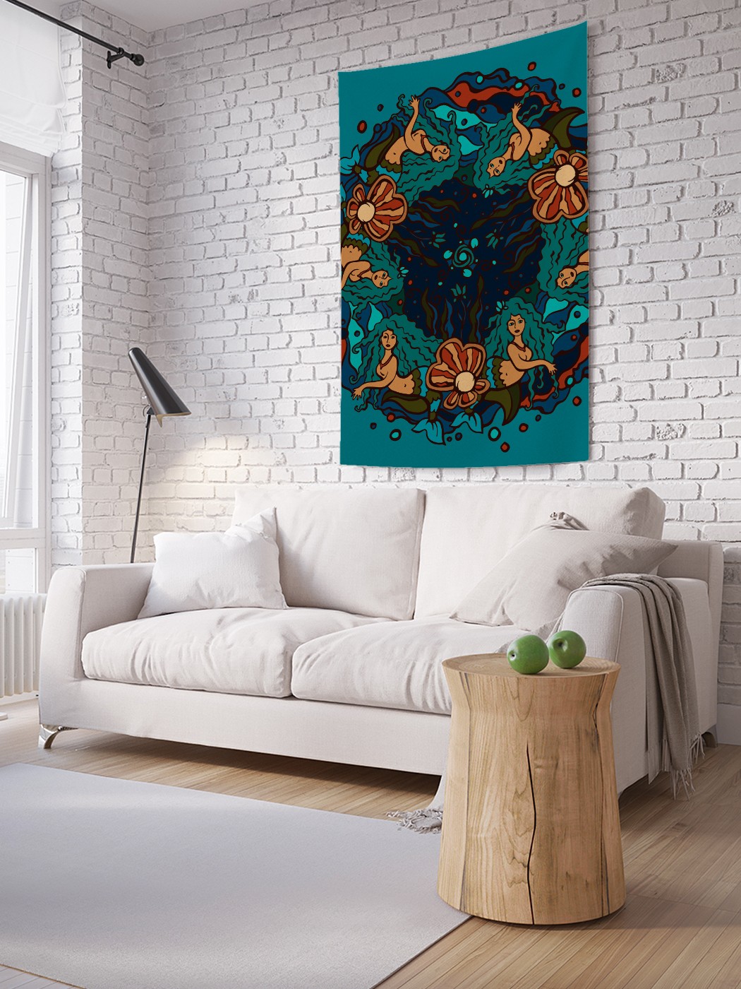 

Вертикальное фотопанно на стену JoyArty Вихрь русалок 150x200 см, Вихрь русалок