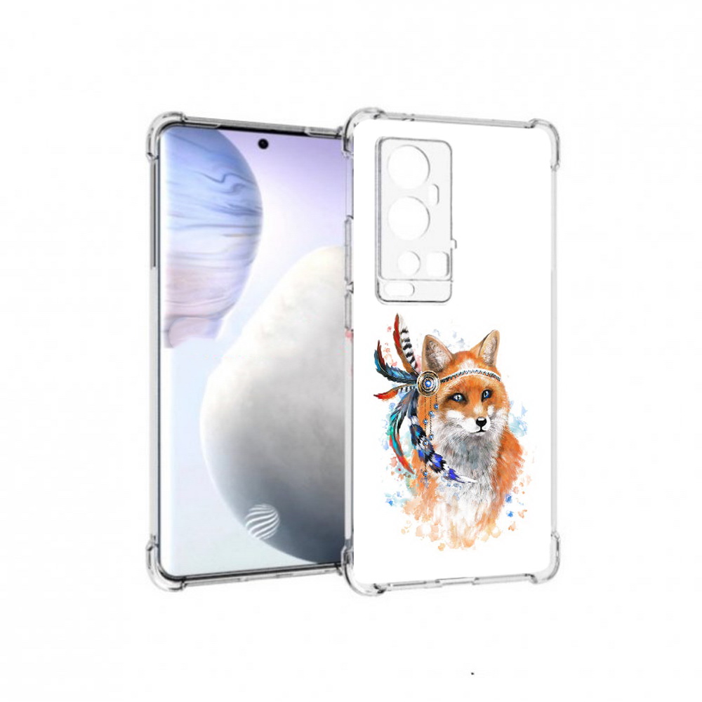 

Чехол MyPads Tocco для Vivo X60 Pro Plus инду лиса, Прозрачный, Tocco