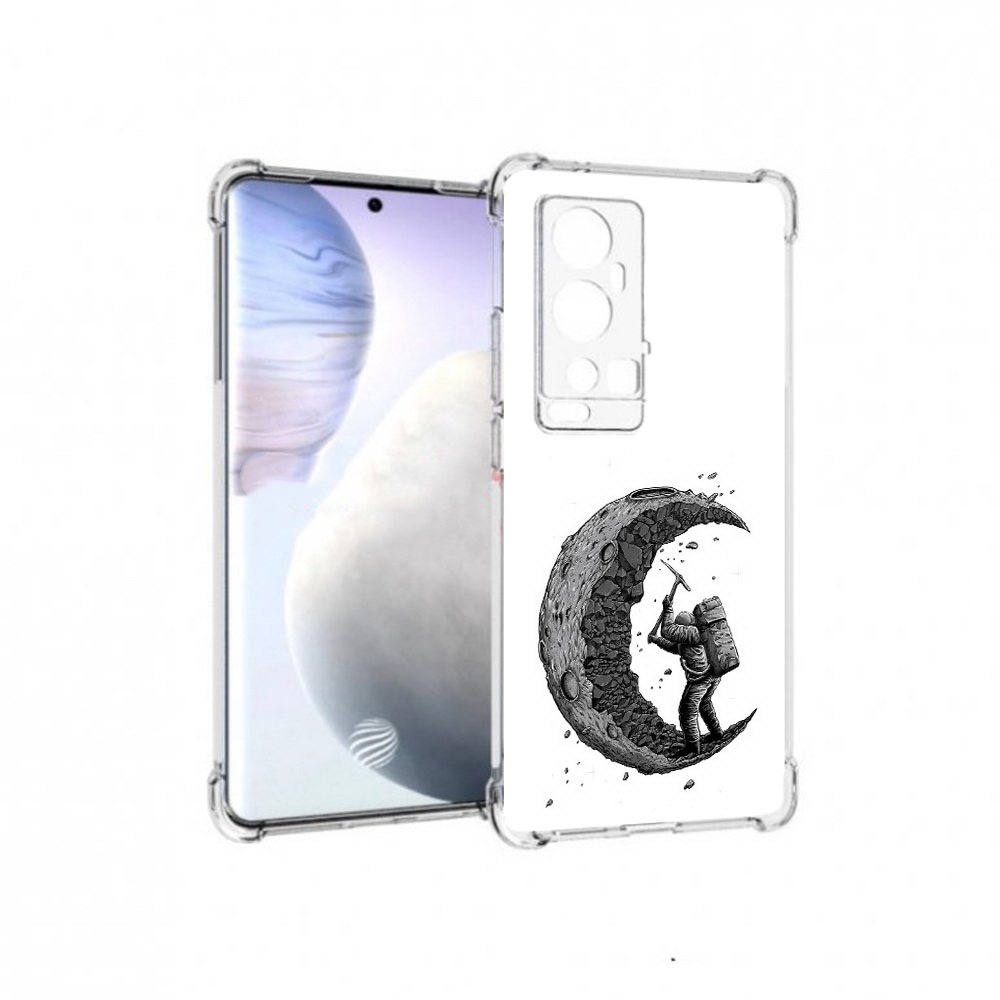 

Чехол MyPads Tocco для Vivo X60 Pro Plus камненная луна, Прозрачный, Tocco