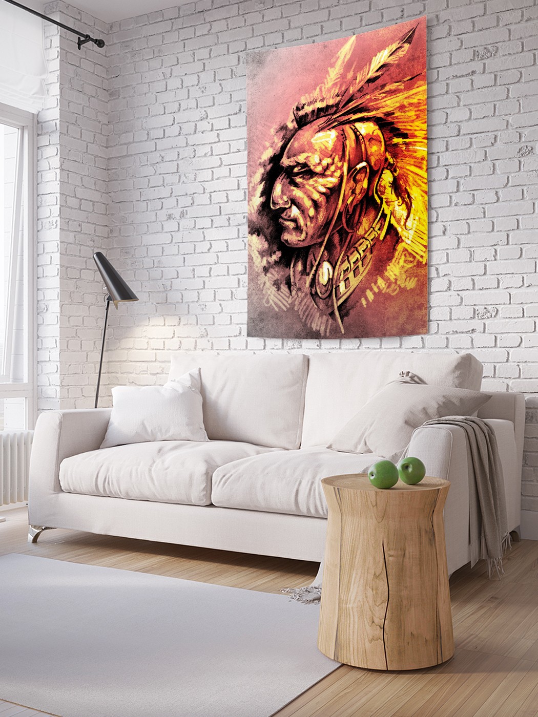 

Вертикальное фотопанно на стену JoyArty Загадочный индеец 150x200 см, Загадочный индеец