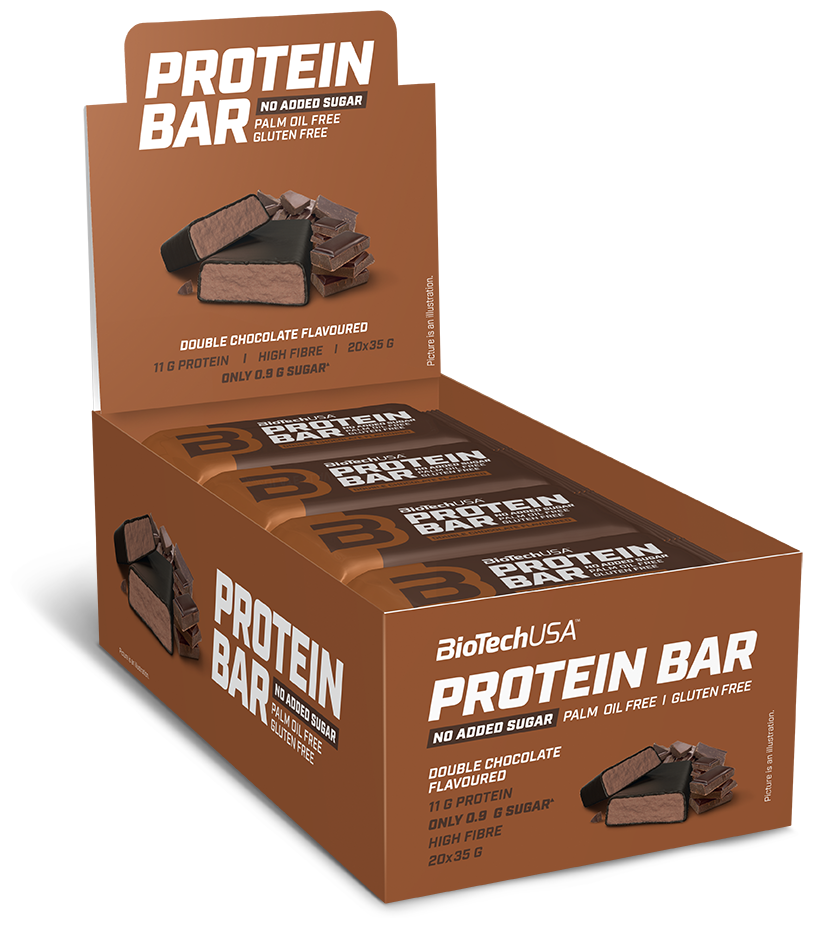 Протеиновый батончик BioTechUSA Protein Bar 20*35 г двойной шоколад