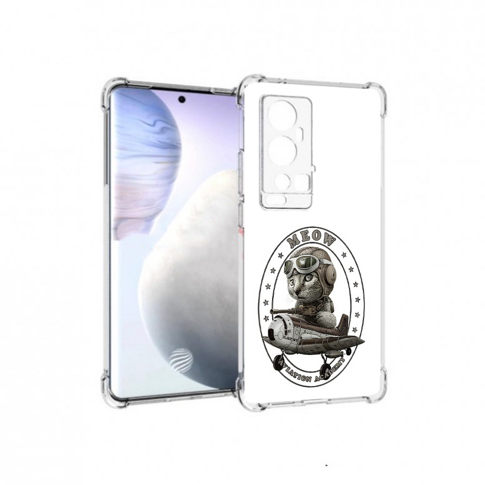 

Чехол MyPads Tocco для Vivo X60 Pro Plus кот в самолете, Прозрачный, Tocco