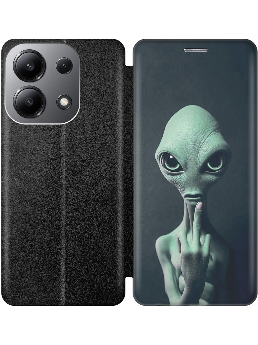 

Чехол-книжка на Xiaomi Redmi Note 13 4G с принтом "Инопланетянин" черный, Черный;зеленый;синий, 782622813
