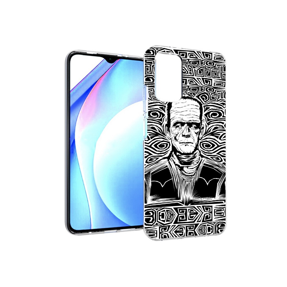 

Чехол MyPads Tocco для Xiaomi Redmi 9T франкенштейн черно белый (PT226951.281.661), Прозрачный, Tocco