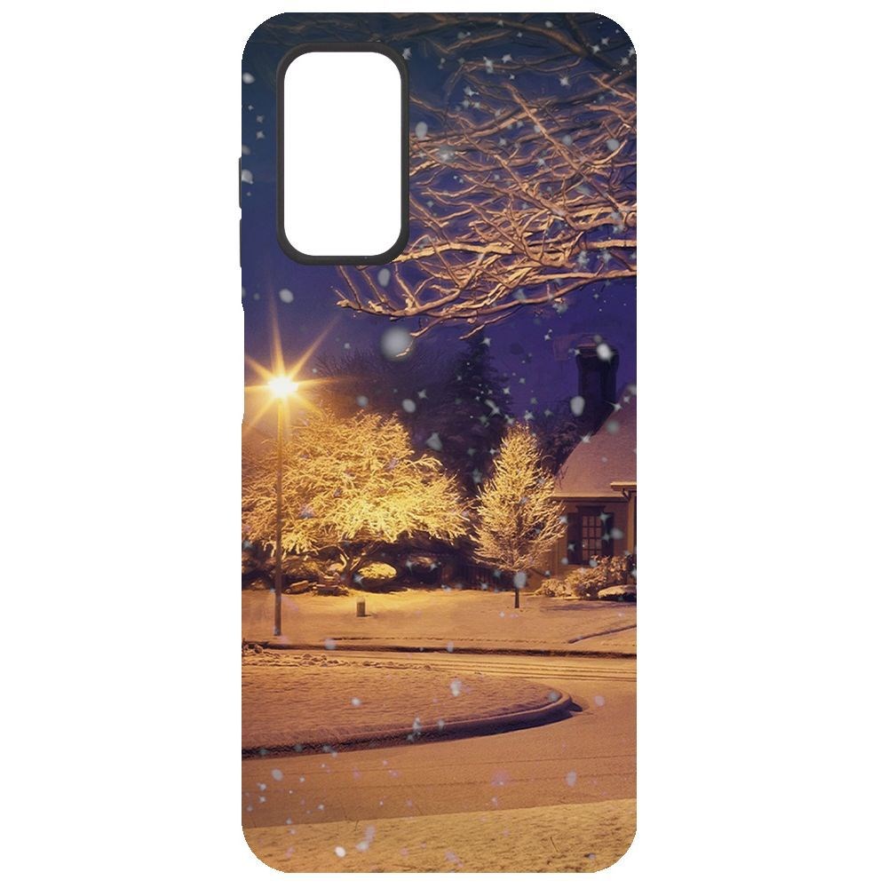 фото Чехол-накладка krutoff софт кейс зимняя сказка для samsung galaxy a13 (a135) черный
