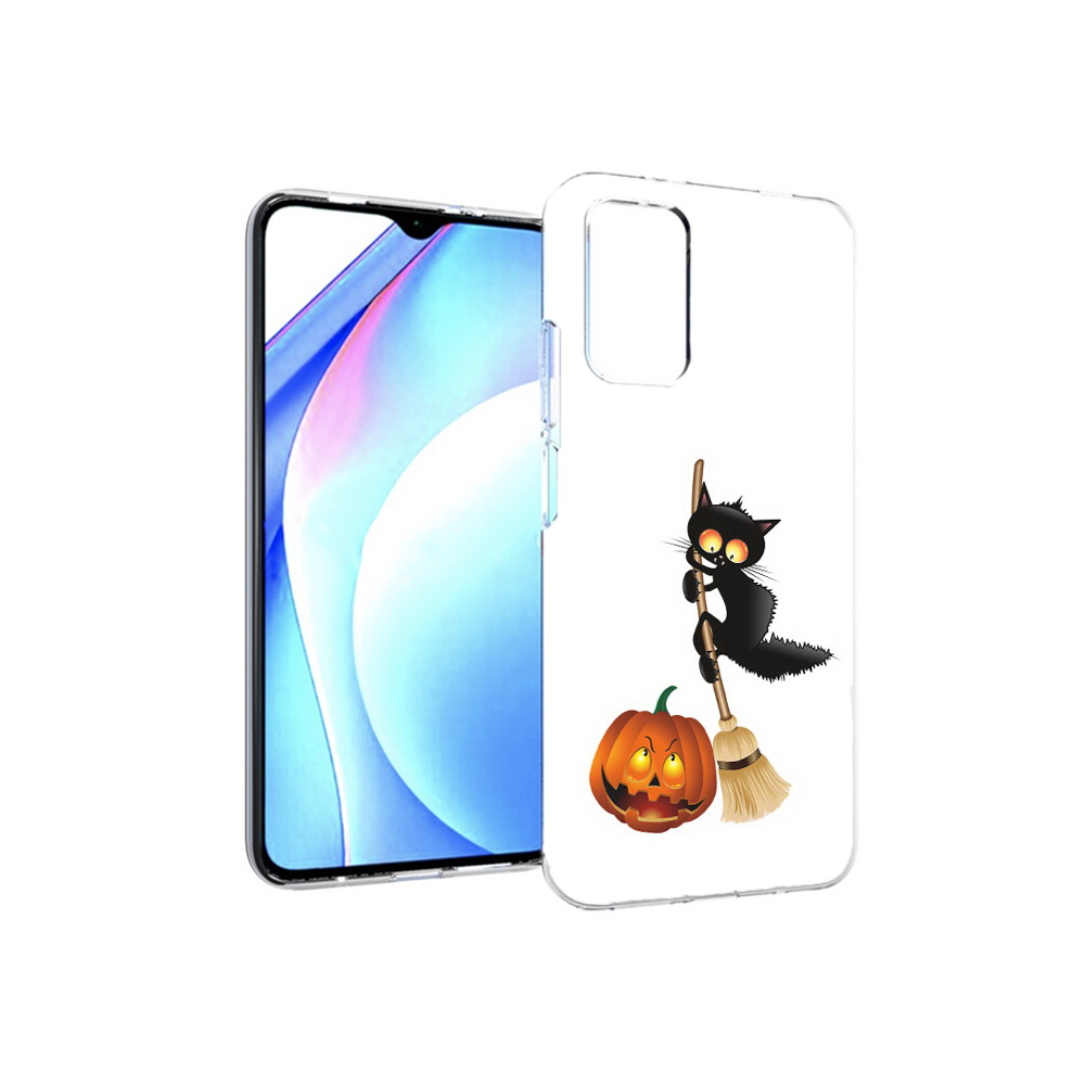 

Чехол MyPads Tocco для Xiaomi Redmi 9T хэлуинский котик (PT226951.281.667), Прозрачный, Tocco