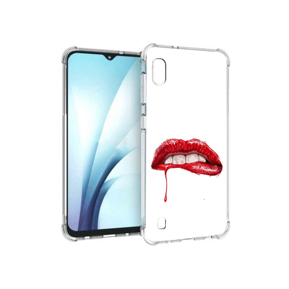 

Чехол MyPads Tocco для Samsung Galaxy A10 яркие красные губы (PT147645.531.706), Прозрачный, Tocco