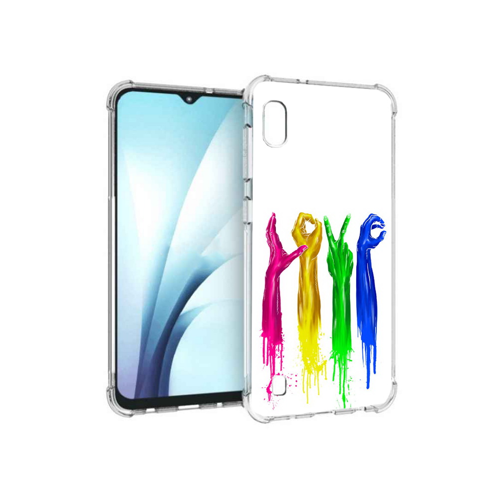 Чехол MyPads Tocco для Samsung Galaxy A10 яркие руки love (PT147645.531.707)