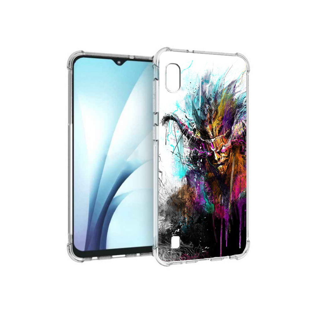 

Чехол MyPads Tocco для Samsung Galaxy A10 яркий дьявол (PT147645.531.709), Прозрачный, Tocco