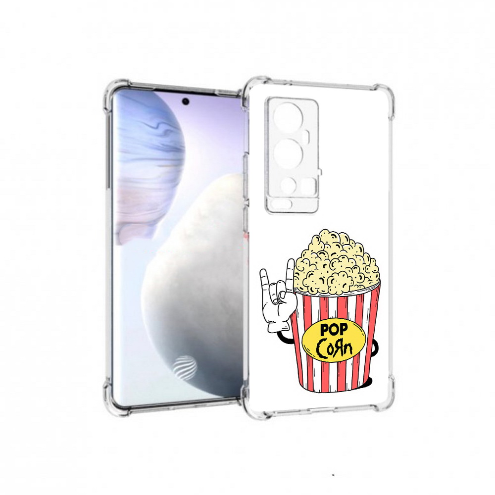 

Чехол MyPads Tocco для Vivo X60 Pro Plus крутой попкорн, Прозрачный, Tocco