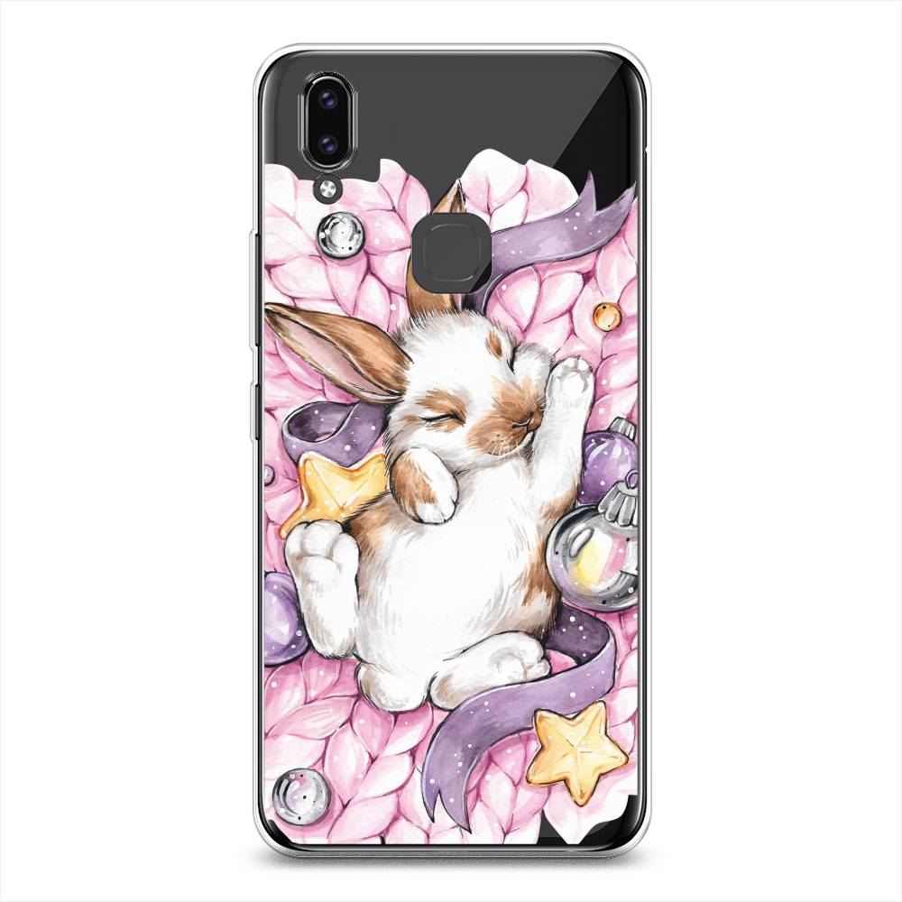 

Чехол для Vivo V9/Y85 "Кролик спит", Розовый;белый, 260150-5