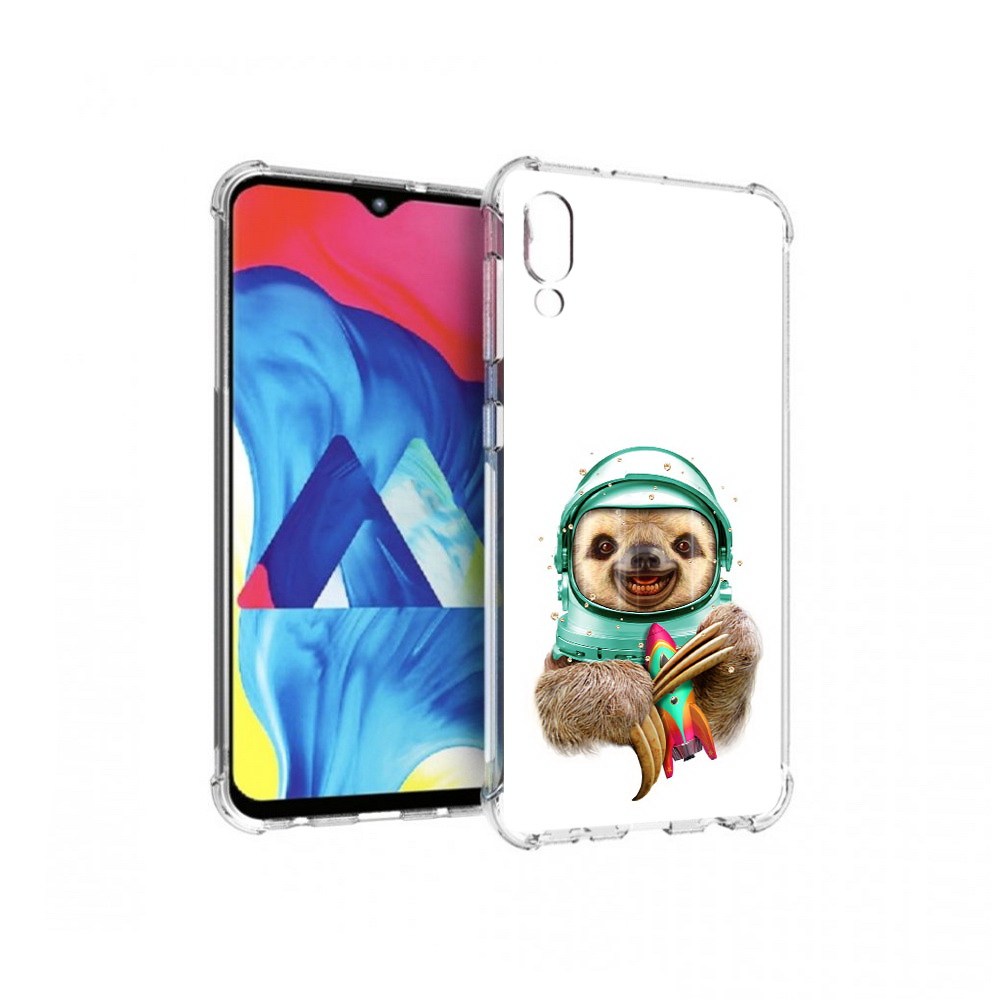 

Чехол MyPads Tocco для Samsung Galaxy M10 Ленивец астронавт (PT128878.532.104), Прозрачный, Tocco