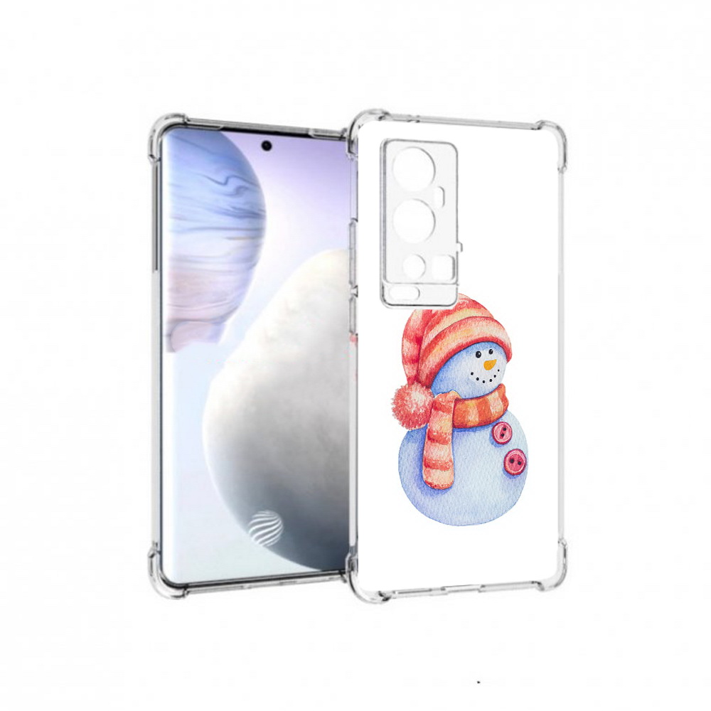 

Чехол MyPads Tocco для Vivo X60 Pro Plus Веселый снеговик, Прозрачный, Tocco