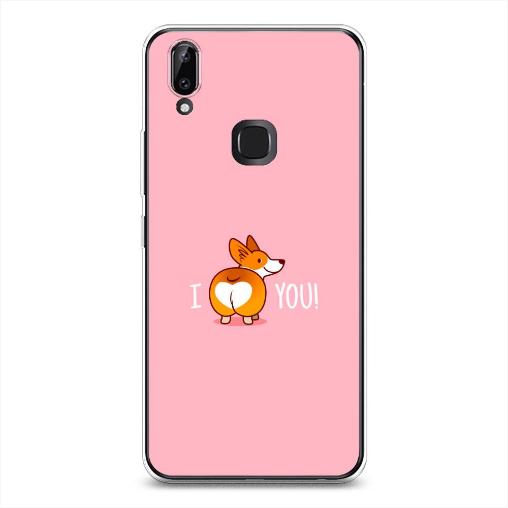 

Чехол для Vivo Y85/V9 "Корги I love you", Розовый;коричневый;белый, 260350-1