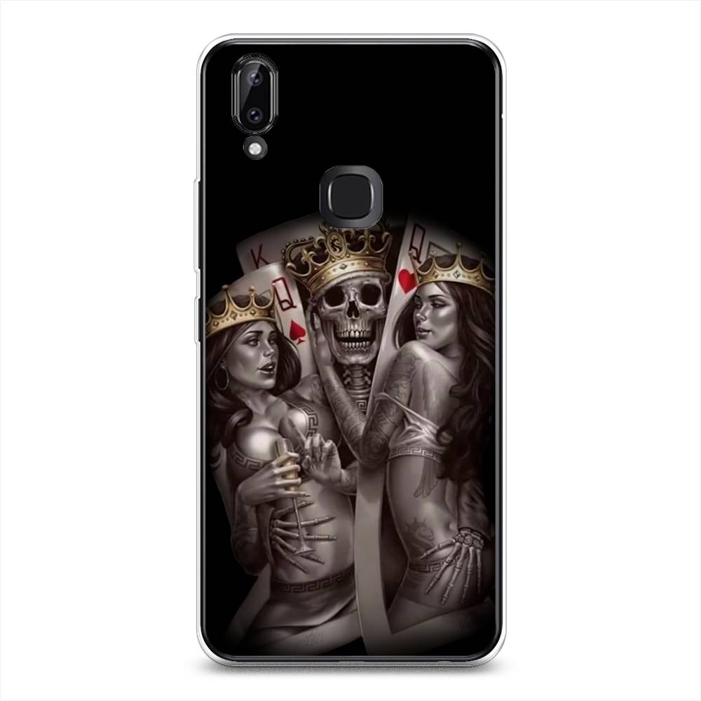 

Чехол для Vivo Y85/V9 "Карты король и королевы", Серый;желтый, 260350-6