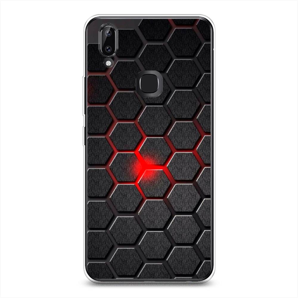 

Чехол для Vivo Y85/V9 "Соты красные", Красный;черный;серый, 260350-3