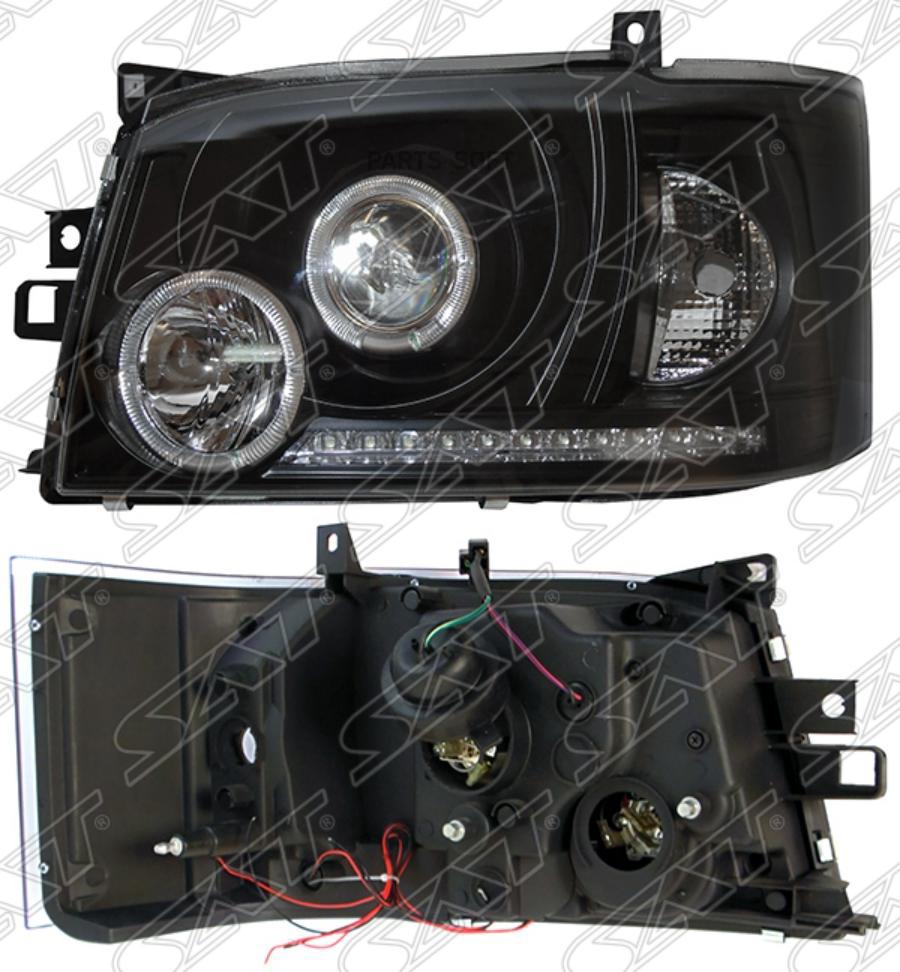 

Фара toyota hiacequantum 05-10 черная, диод, линза sat st-212-11h1dbl